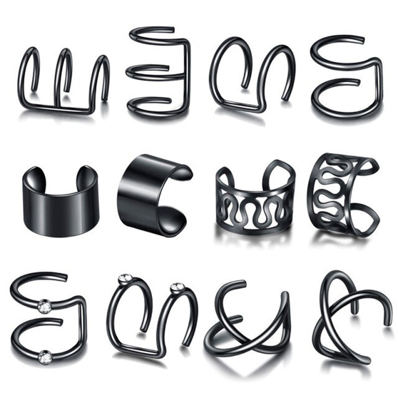 Rhodium Plated Ear cuffs Combo of 6 For Women - MySmartBazaar