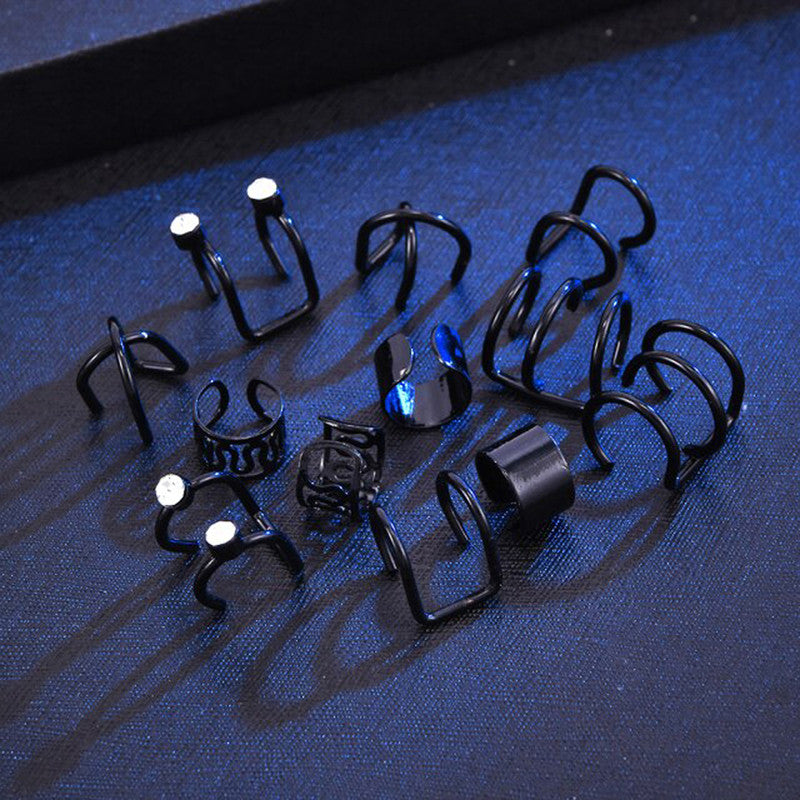 Rhodium Plated Ear cuffs Combo of 6 For Women - MySmartBazaar