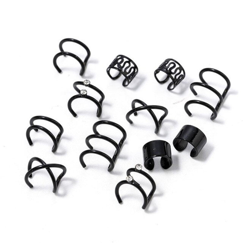 Rhodium Plated Ear cuffs Combo of 6 For Women - MySmartBazaar