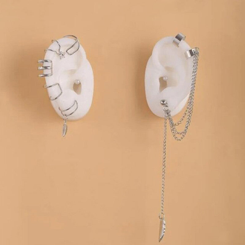 Silver Plated Ear cuffs Combo of 7 For Women - MySmartBazaar