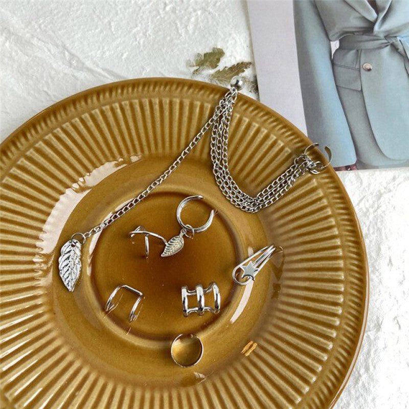 Silver Plated Ear cuffs Combo of 7 For Women - MySmartBazaar