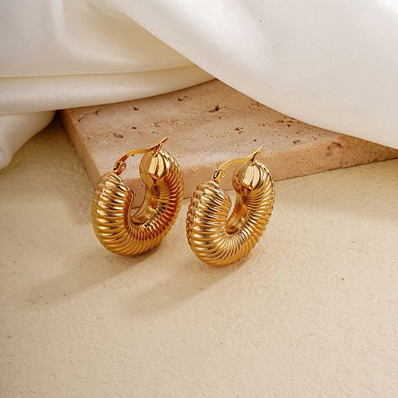 Gold Plated Half Hoop Pair Of 3 Earrings - MySmartBazaar