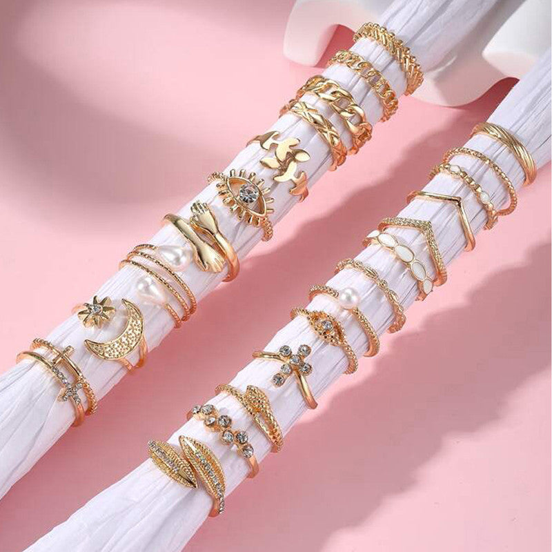 Gold Plated Stackable Rings (Pack of 23) - MySmartBazaar