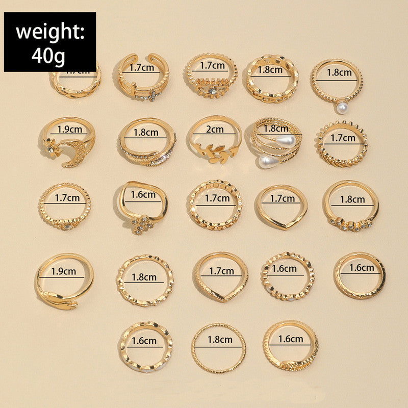 Gold Plated Stackable Rings (Pack of 23) - MySmartBazaar