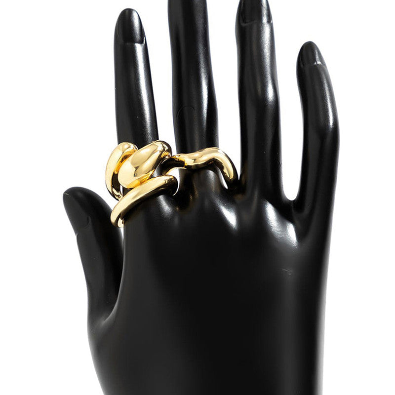 Trending Gold Plated Set of 3 Stackable Finger Rings - MySmartBazaar