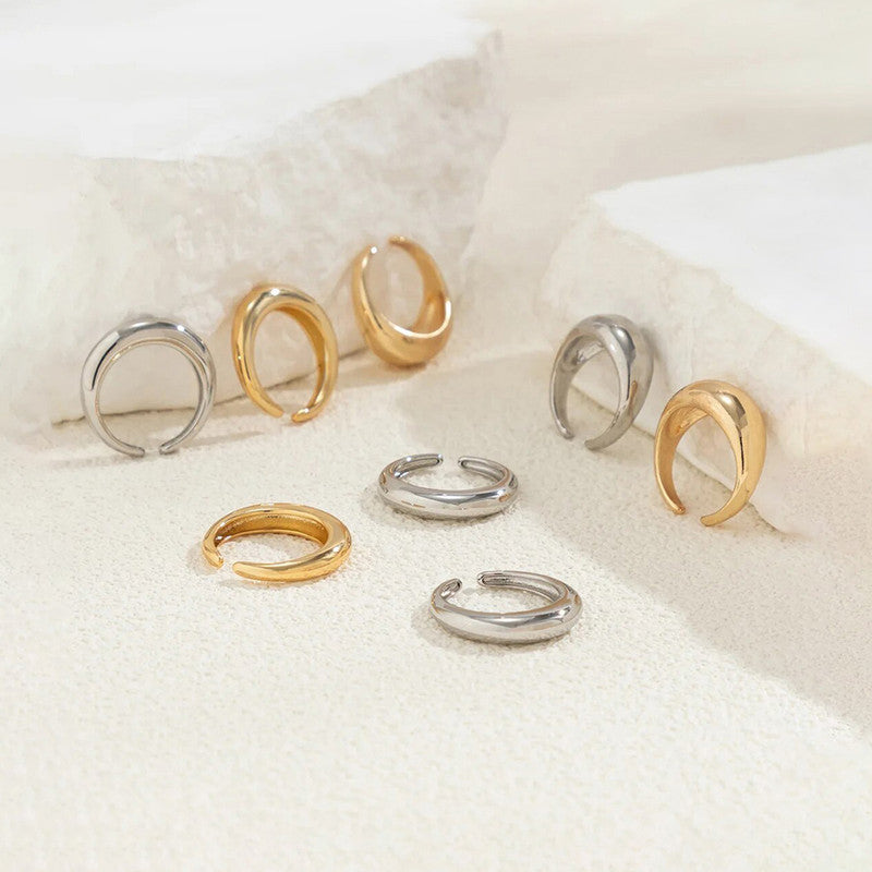 Trending Gold And Silver Plated Set of 8 Stackable Finger Rings - MySmartBazaar
