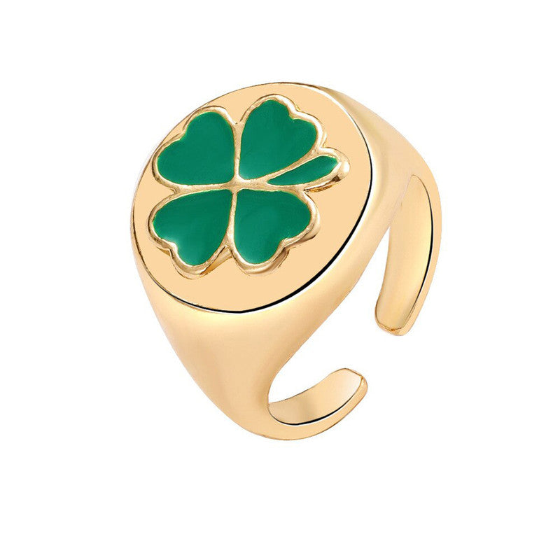 Gold Plated Multicolour Rings Set of 4 For Women - MySmartBazaar