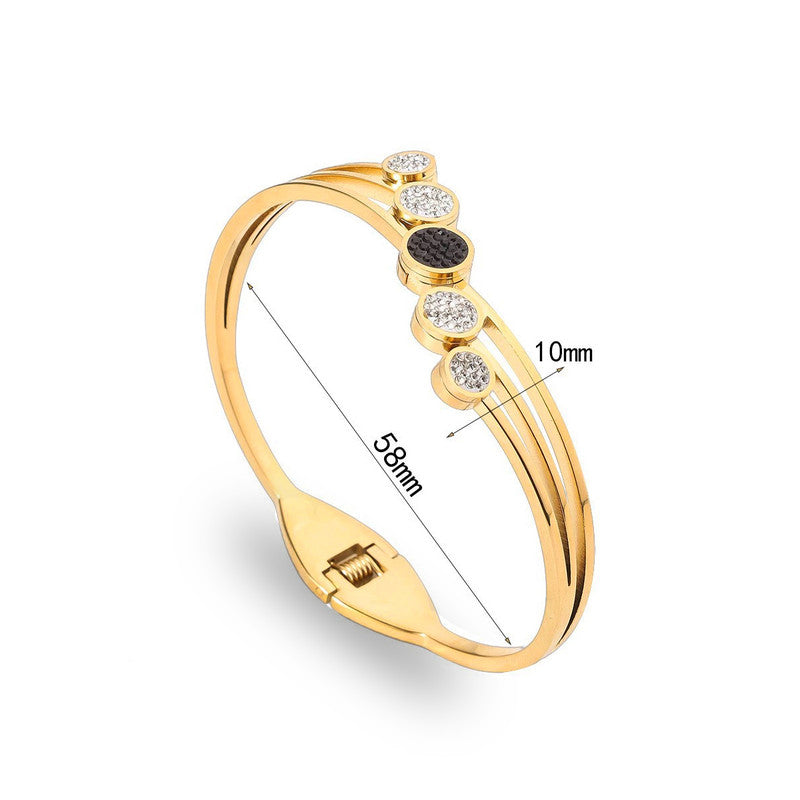 Gold Plated Stainless Steel Contemporary Anti Tarnish Geometric Bracelet