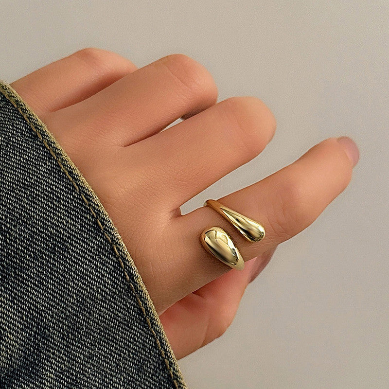 Trending Gold Plated Assymmetrical Finger Ring - MySmartBazaar