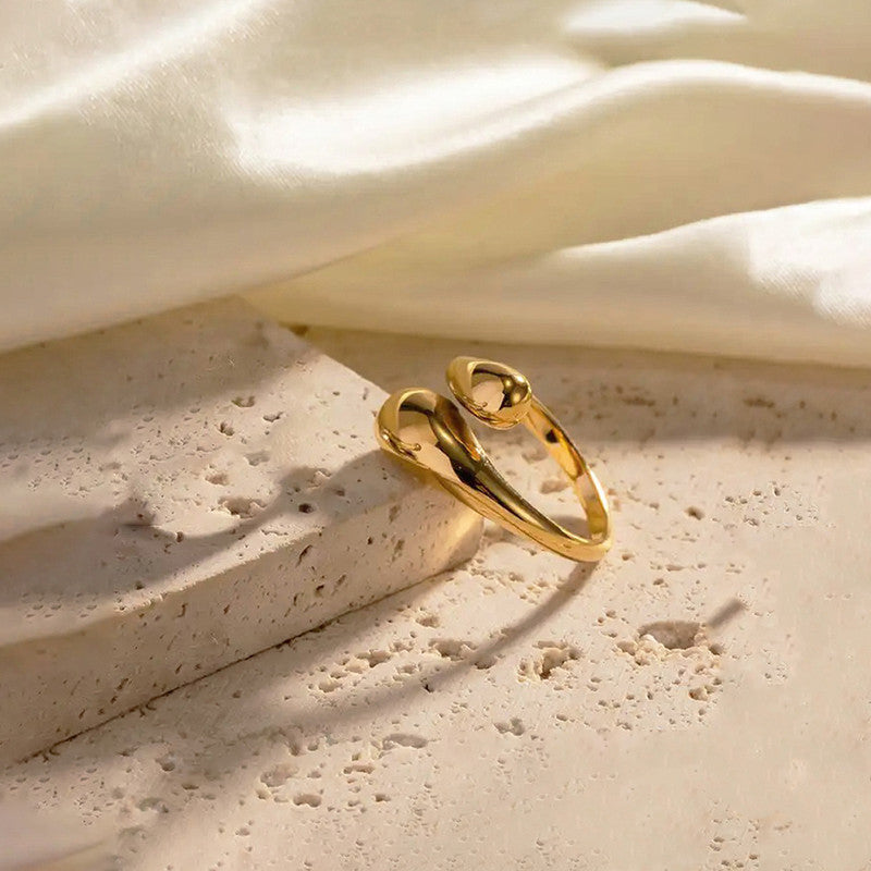 Trending Gold Plated Assymmetrical Finger Ring - MySmartBazaar
