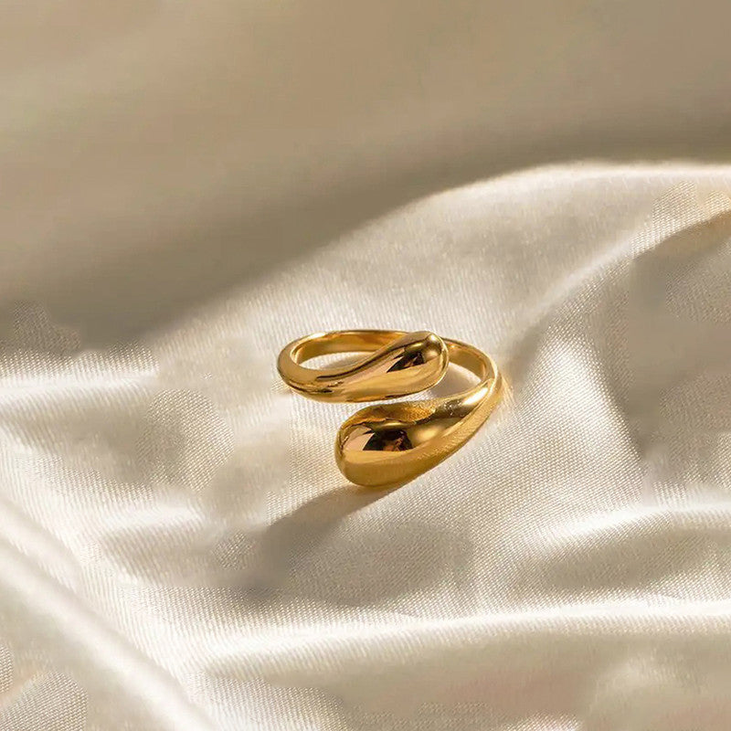Trending Gold Plated Assymmetrical Finger Ring - MySmartBazaar