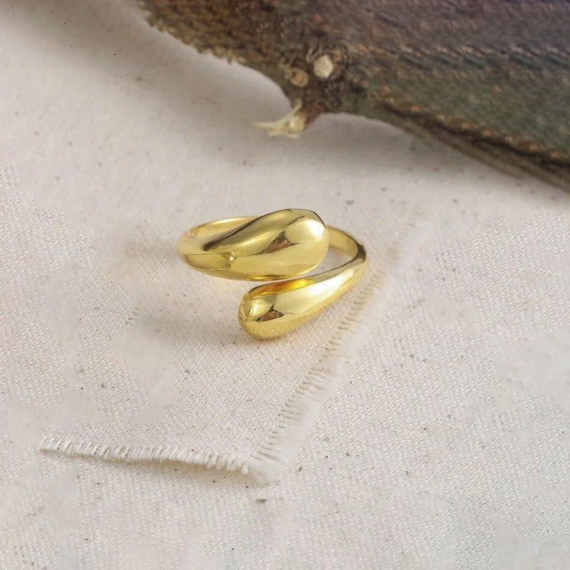 Trending Gold Plated Assymmetrical Finger Ring - MySmartBazaar