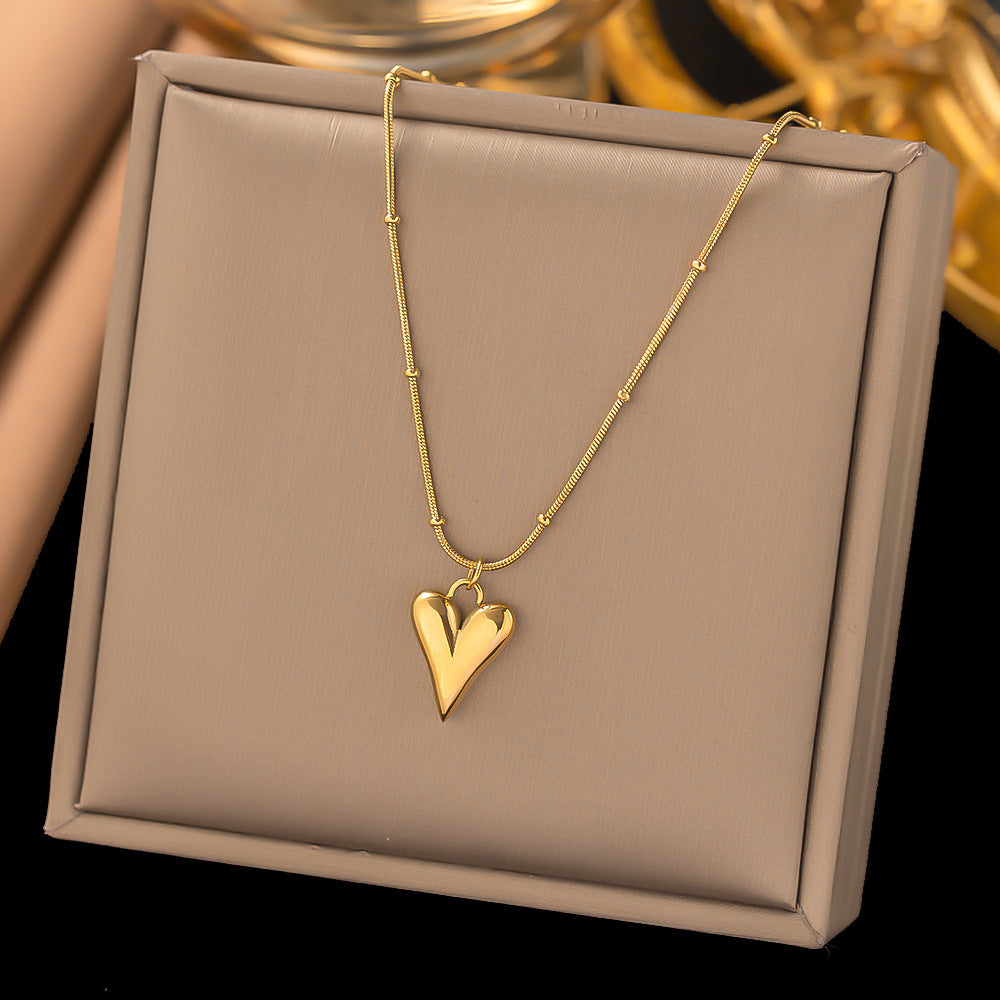 Gold-Plated Anti Tarnish Heart Themed Jewellery Set