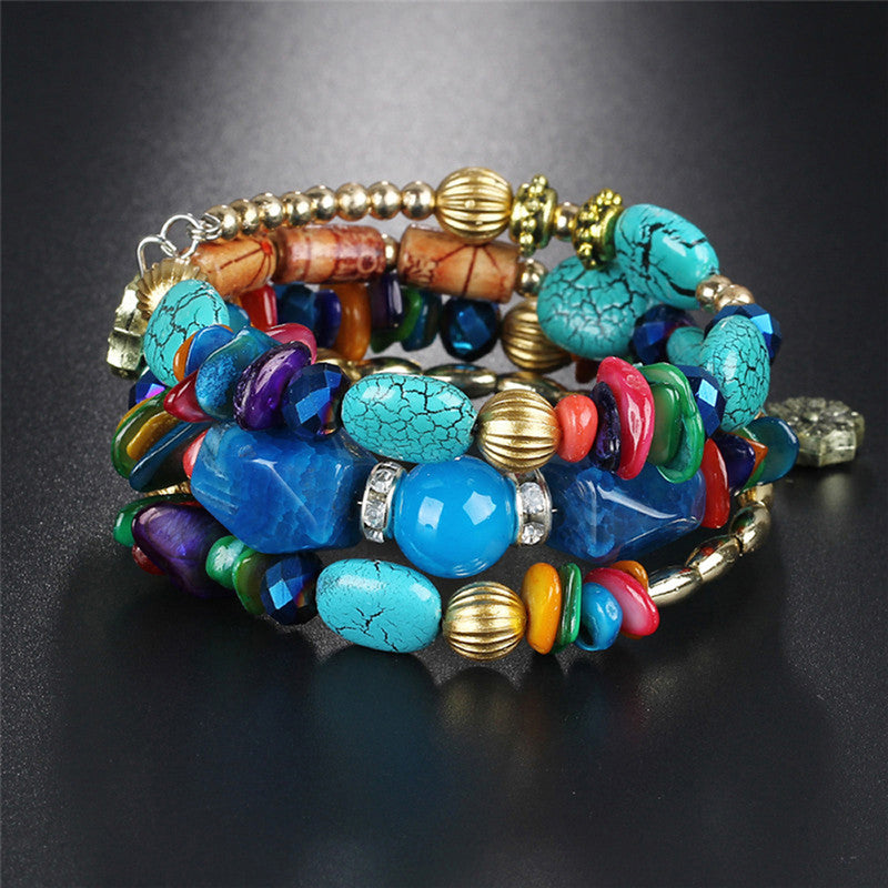 Colorful Bohemia Beads Fabulous Charm Bracelet for Women and Girls