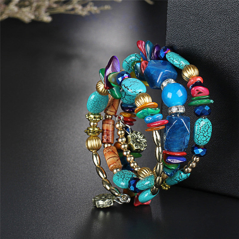 Colorful Bohemia Beads Fabulous Charm Bracelet for Women and Girls