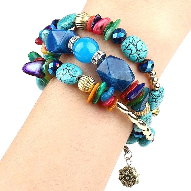 Colorful Bohemia Beads Fabulous Charm Bracelet for Women and Girls