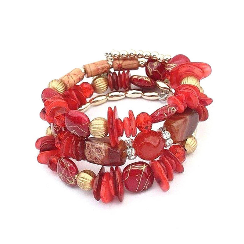 Stunning Bohemia Beads Multi Strand Brilliant Bracelet for Women and Girls