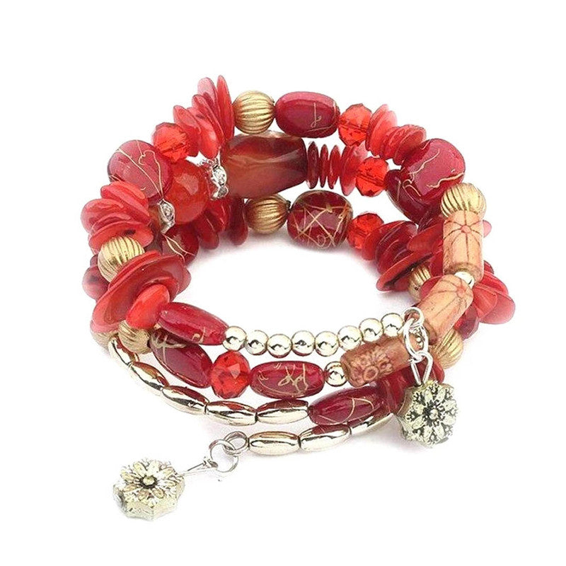 Stunning Bohemia Beads Multi Strand Brilliant Bracelet for Women and Girls