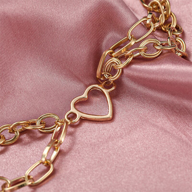 Gold-Toned Gold Plated Heart Inspired Bracelet