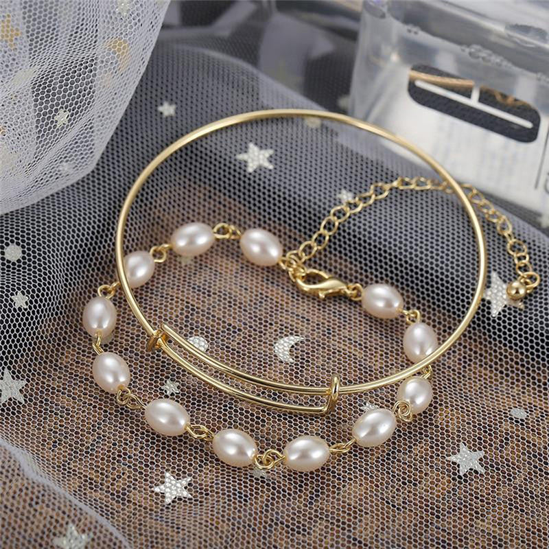 Pearl and Classic Bracelet (Set of 2)