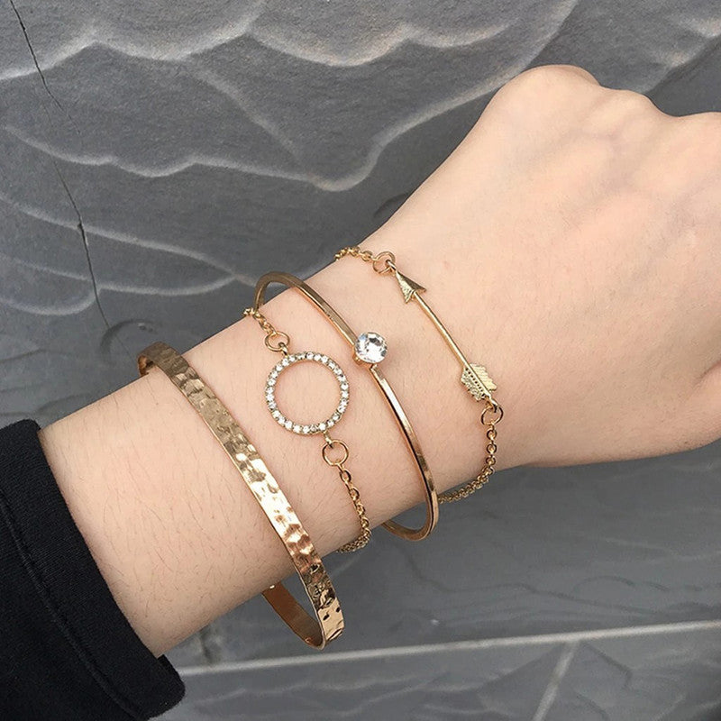 Gold Plated Contemporary Bracelet (Pack of 4)