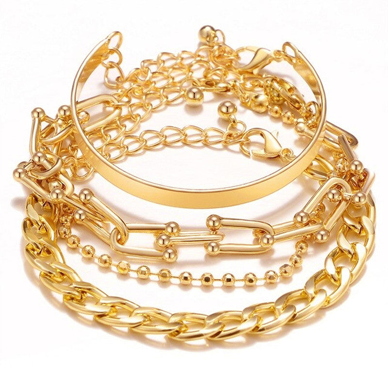 Gold Plated Contemporary Bracelet (Pack of 4)