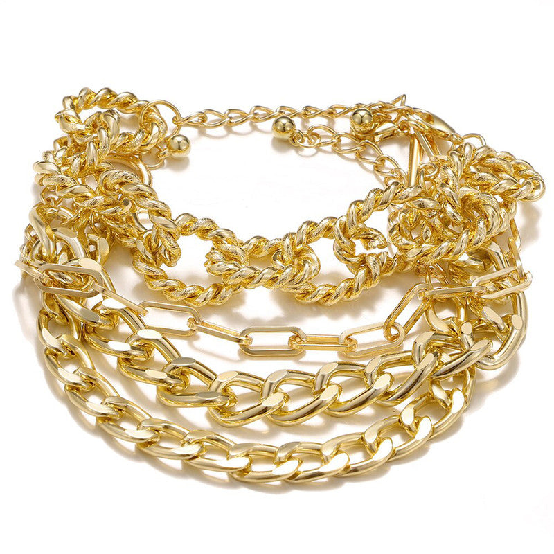 Gold-Plated Contemporary Bracelet (Pack of 4)