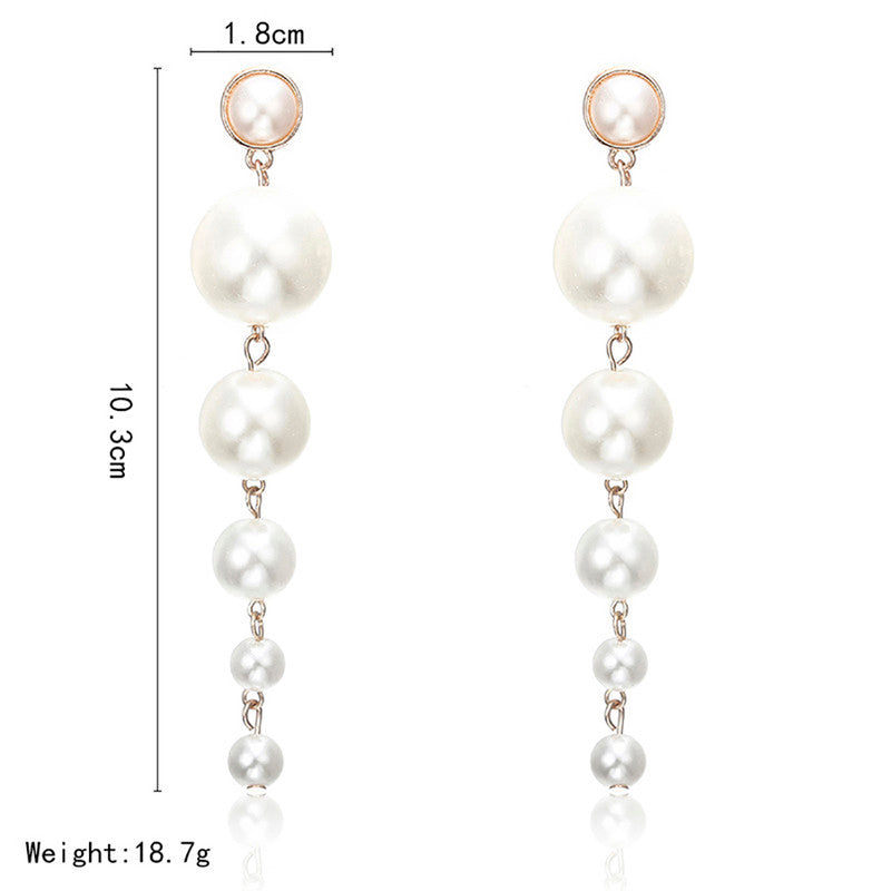 Scintillating Chunky Statement Pearl Drop Earrings For Women and Girls