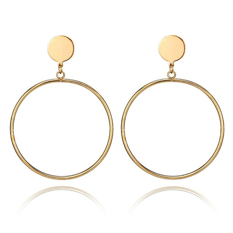 Stylish Circular Design Hoop Earrings For Women