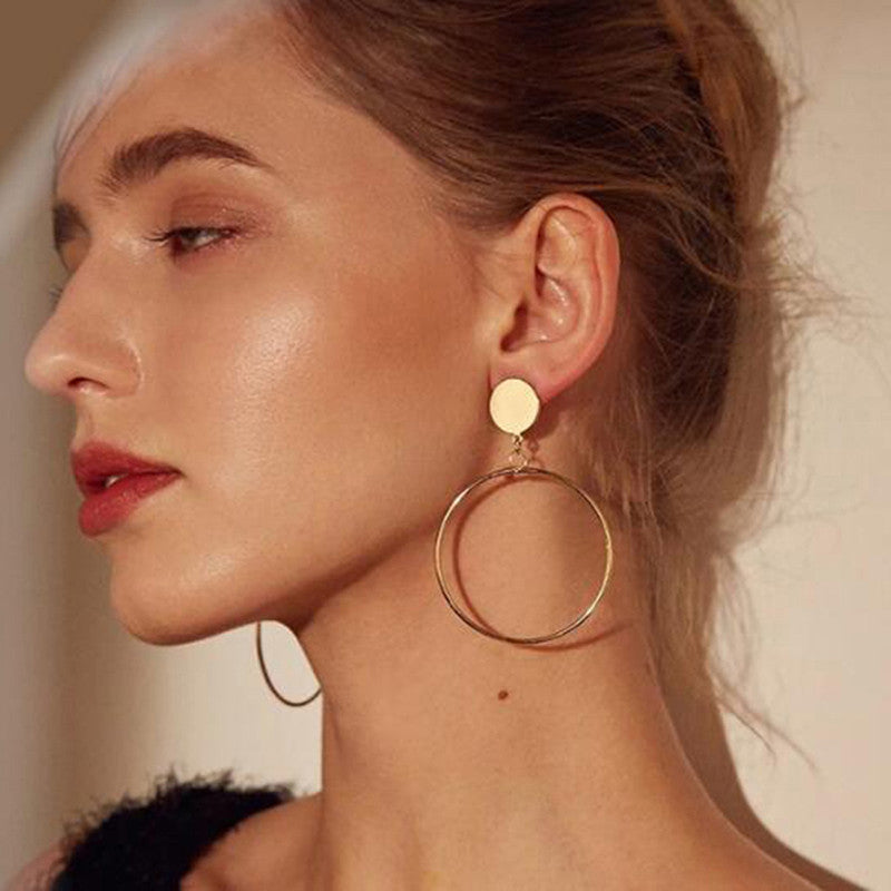 Stylish Circular Design Hoop Earrings For Women