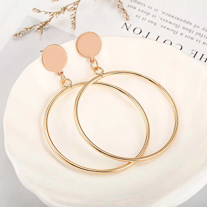 Stylish Circular Design Hoop Earrings For Women