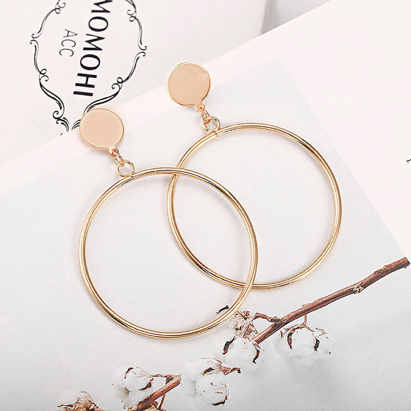 Stylish Circular Design Hoop Earrings For Women