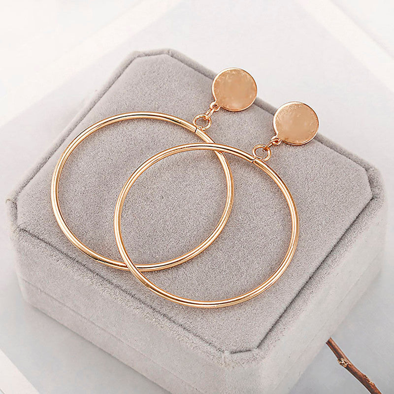 Stylish Circular Design Hoop Earrings For Women