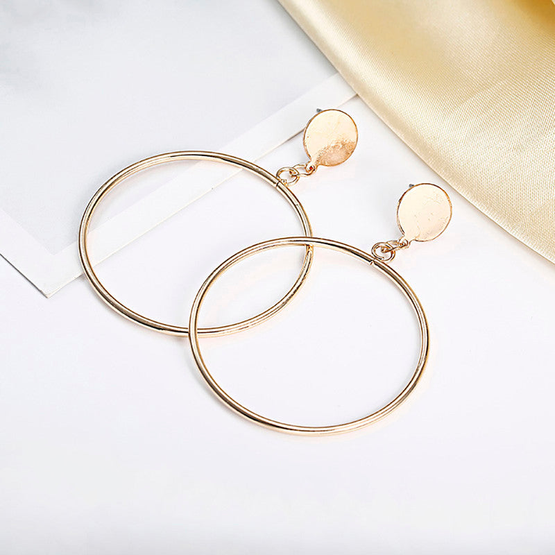 Stylish Circular Design Hoop Earrings For Women