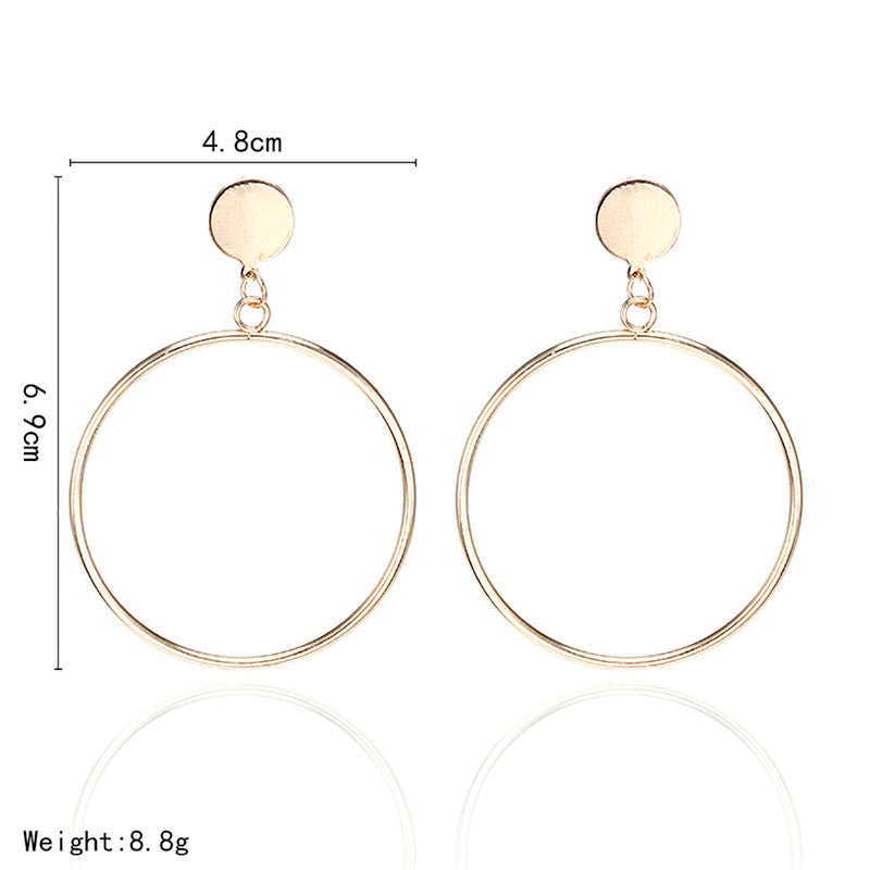 Stylish Circular Design Hoop Earrings For Women