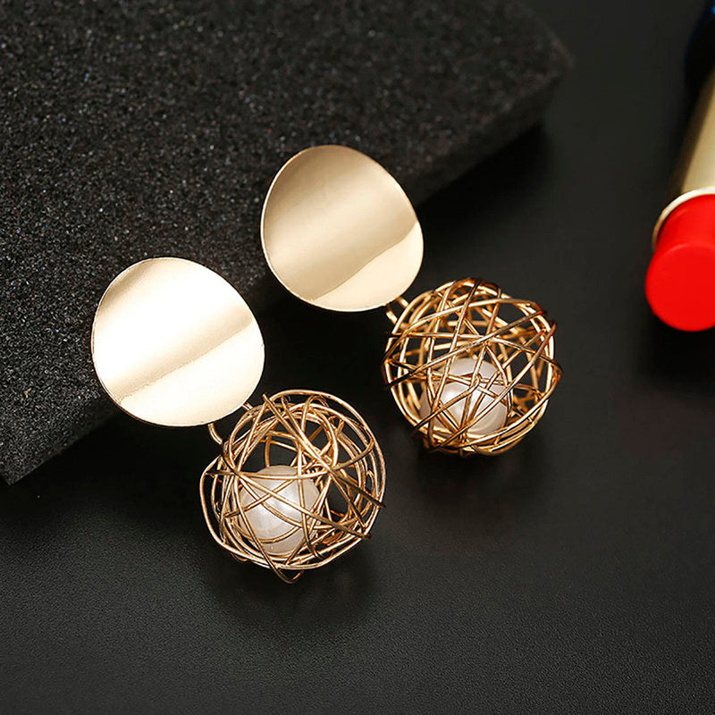 Wonderful Hanging Ball Plushy Drop Earrings For Women and Girls