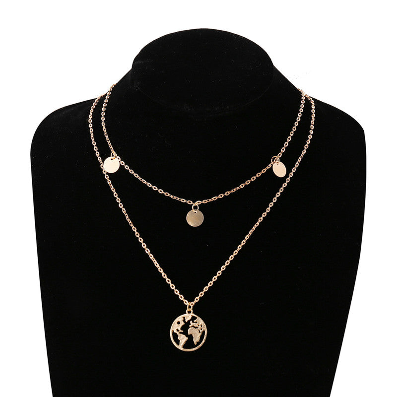 Exquisite Gold Plated Multi Strand Necklace For Women