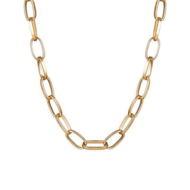 Glitzy Bold Chain Gold Plated Necklace For Women