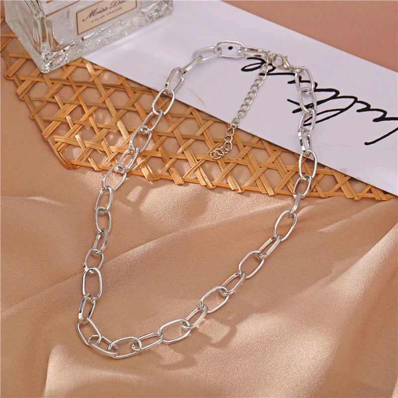 Ravishing Bold Chain Silver Plated Necklace For Women