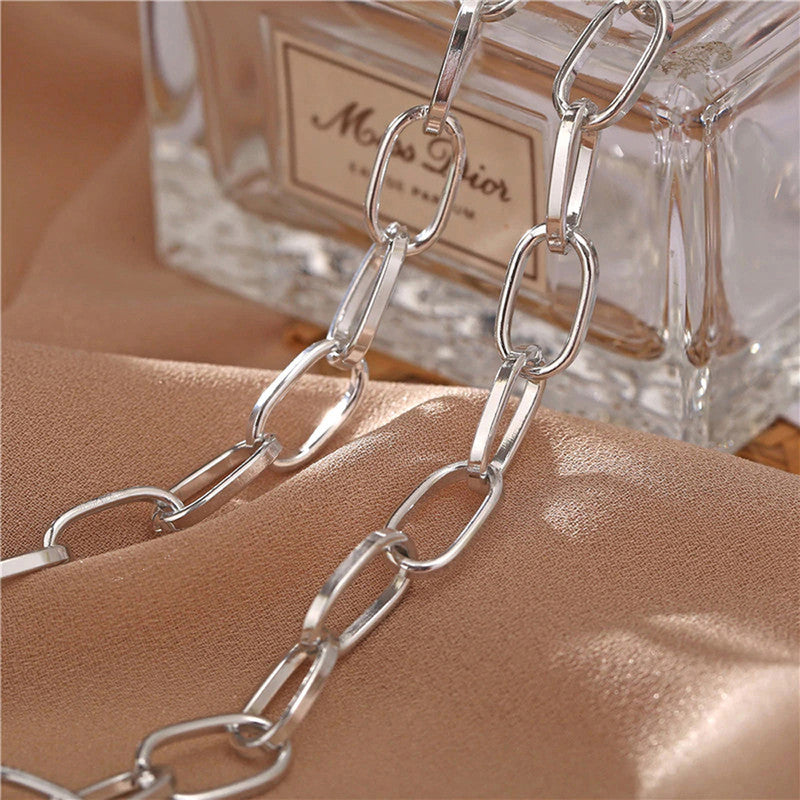 Ravishing Bold Chain Silver Plated Necklace For Women