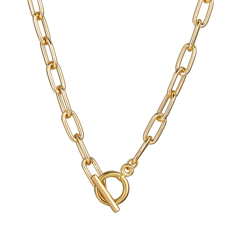 Amazing Lock Bold Gold Plated Necklace For Women