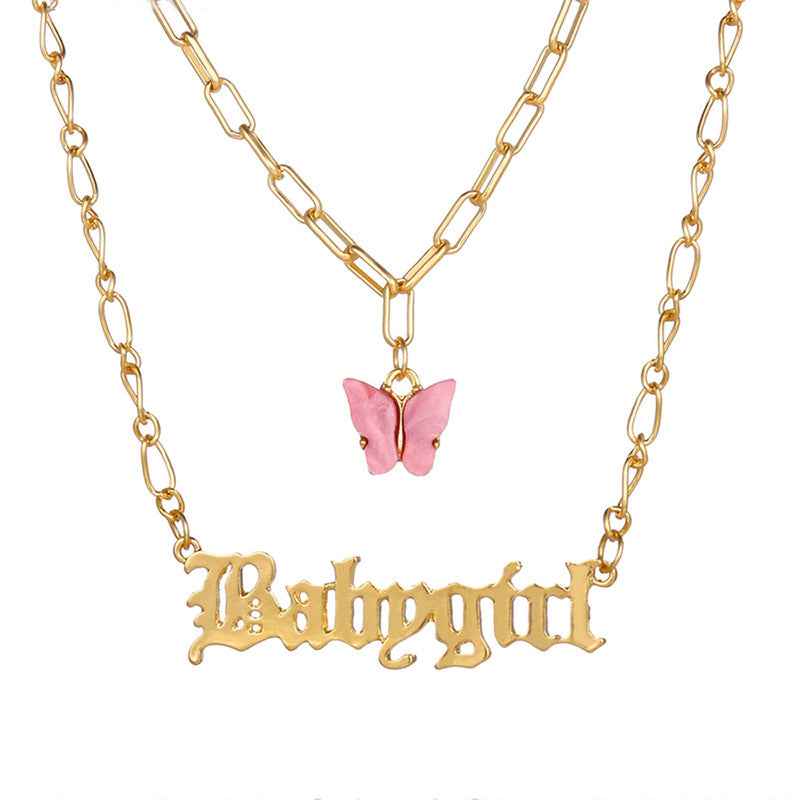 Swanky Butterfly Baby girl Gold Plated Multi Strand Necklace For Women