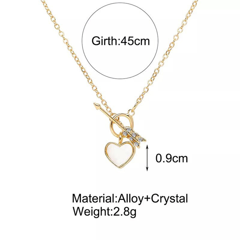 Gold-Toned Gold Plated Heart inspired Necklace For Women