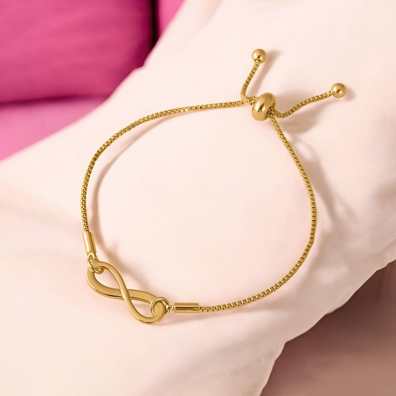 Gold Plated Infinity Themed Wraparound Bracelet
