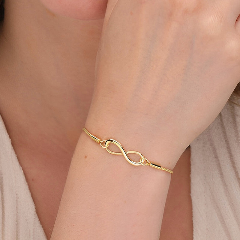 Gold Plated Infinity Themed Wraparound Bracelet