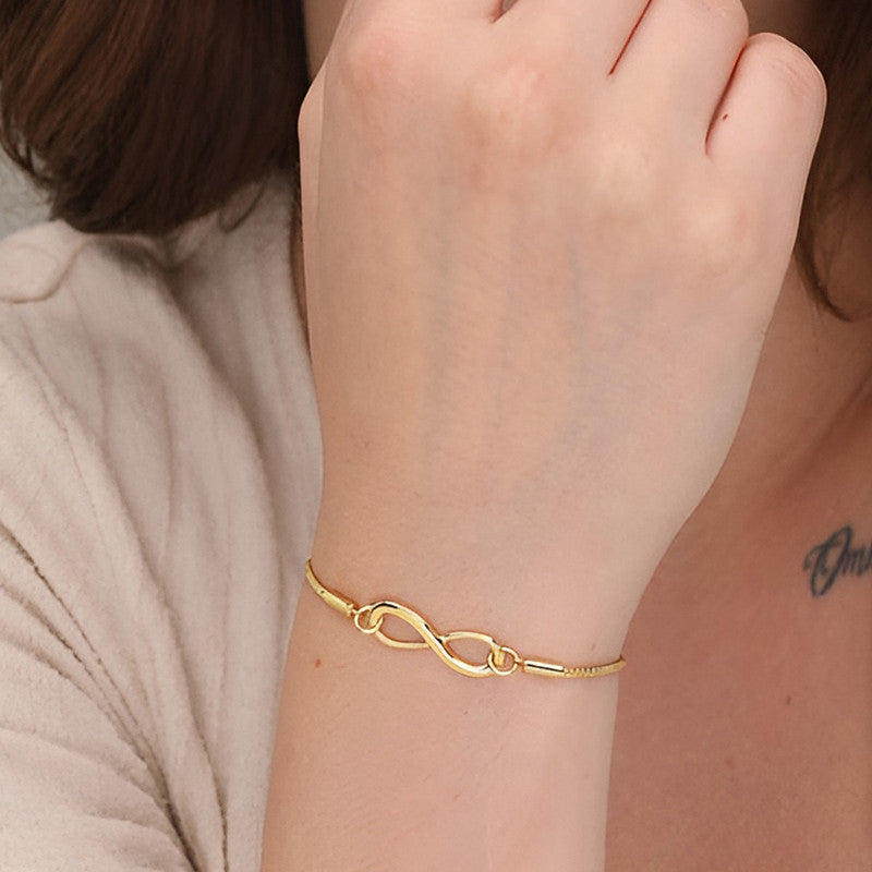 Gold Plated Infinity Themed Wraparound Bracelet