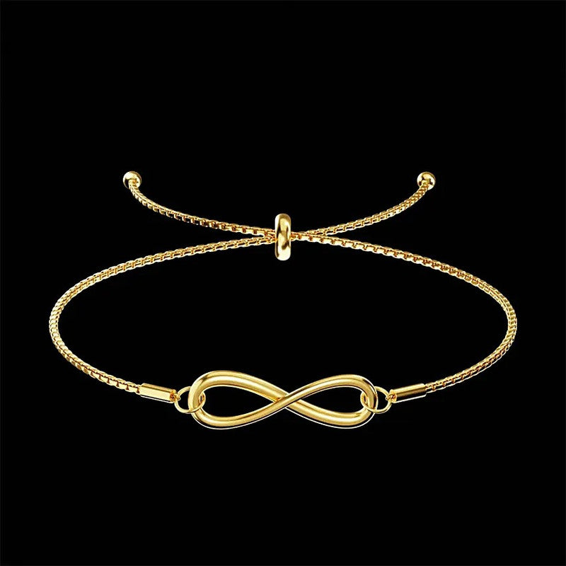 Gold Plated Infinity Themed Wraparound Bracelet