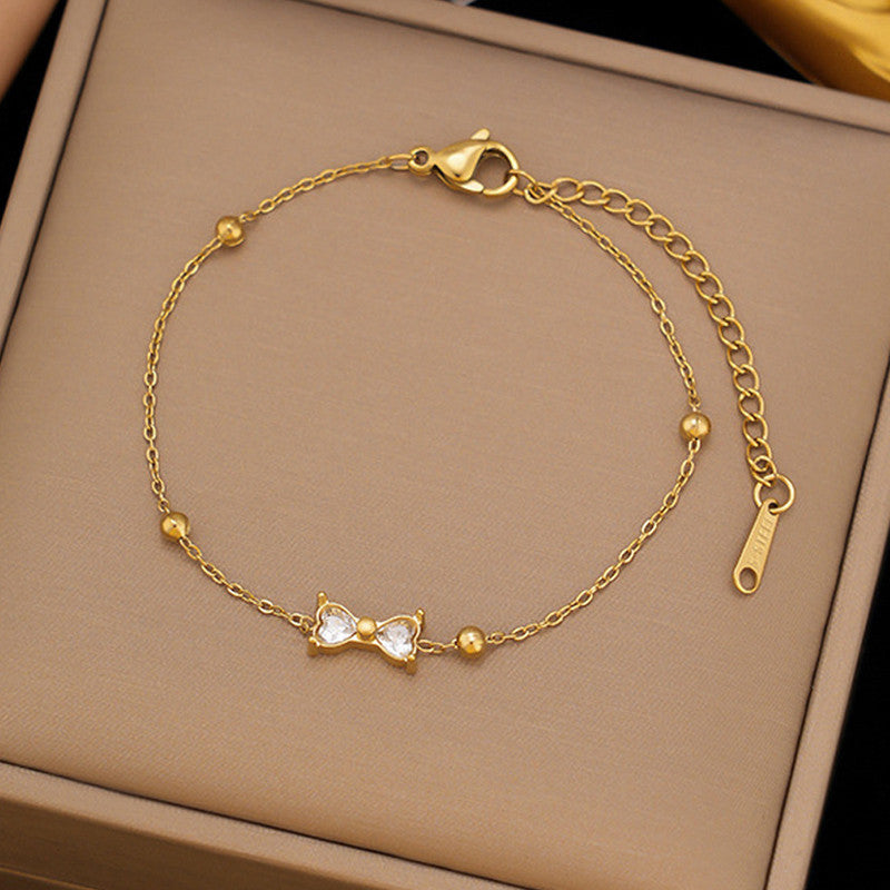 Gold Plated Infinity Themed Wraparound Bracelet
