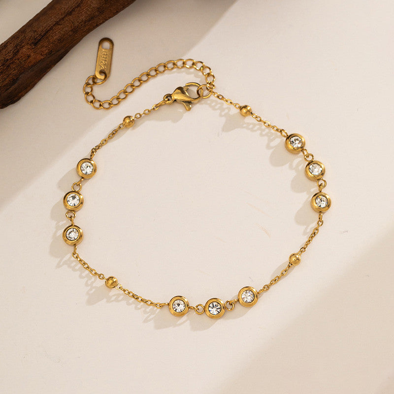 Gold Plated Geometric Themed Wraparound Bracelet