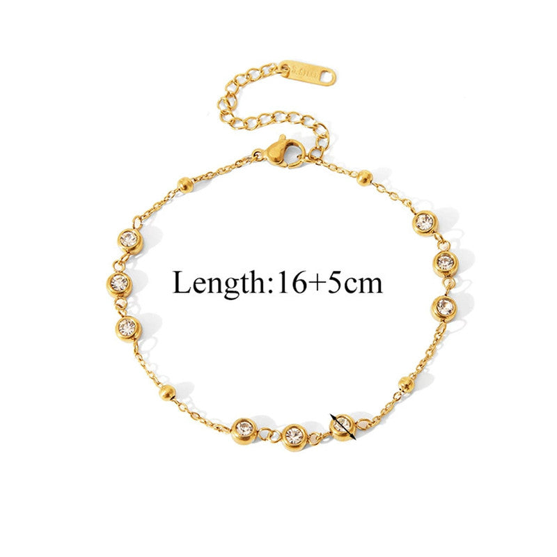 Gold Plated Geometric Themed Wraparound Bracelet